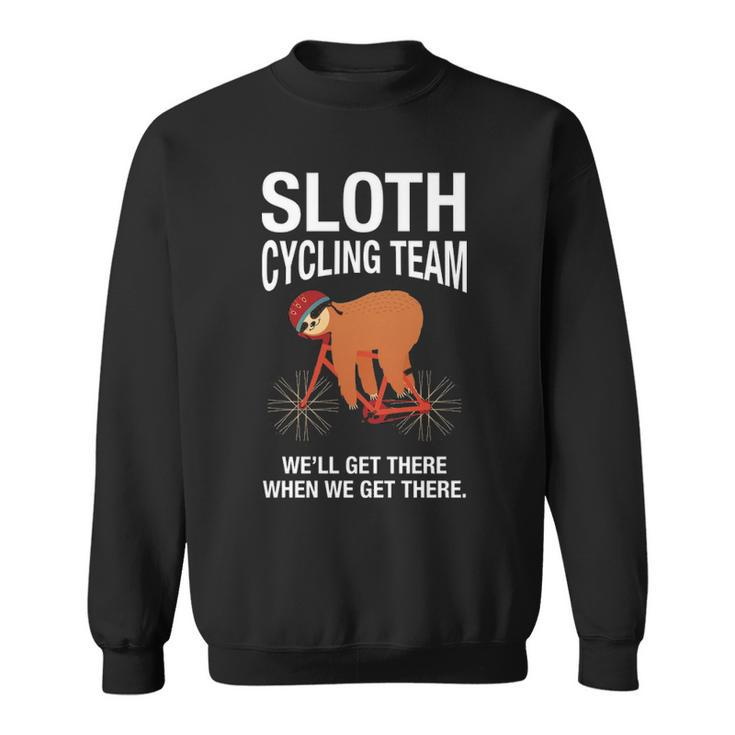 Sloth Cycling Team Lazy Sloth Sleeping Bicycle Sweatshirt