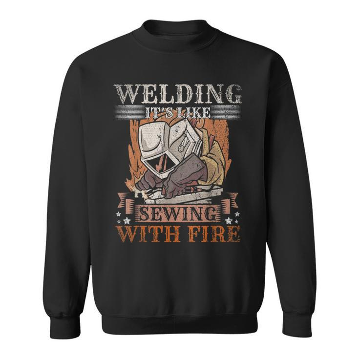 Slworker Welder Sewing Welding Skills Weld Welding Sweatshirt