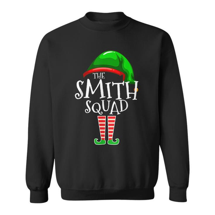 Smith Squad Elf Group Matching Family Name Christmas Sweatshirt