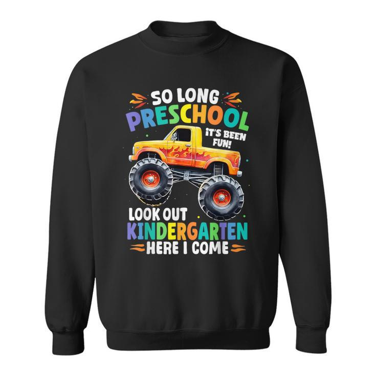 So Long Preschool Graduation Class 2024 Monster Truck Sweatshirt