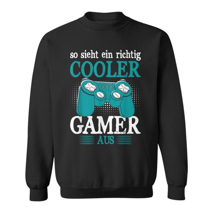 So Sieht Ein Richtig Cooler Gamer Aus Zocker Boys' Sweatshirt