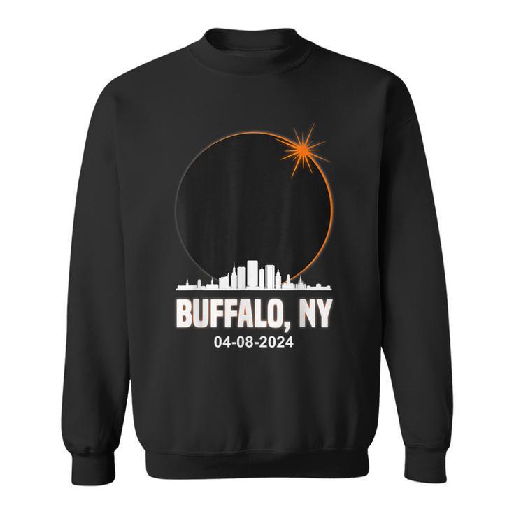 Solar Eclipse 2024 Buffalo Skyline Total Solar Eclipse Sweatshirt