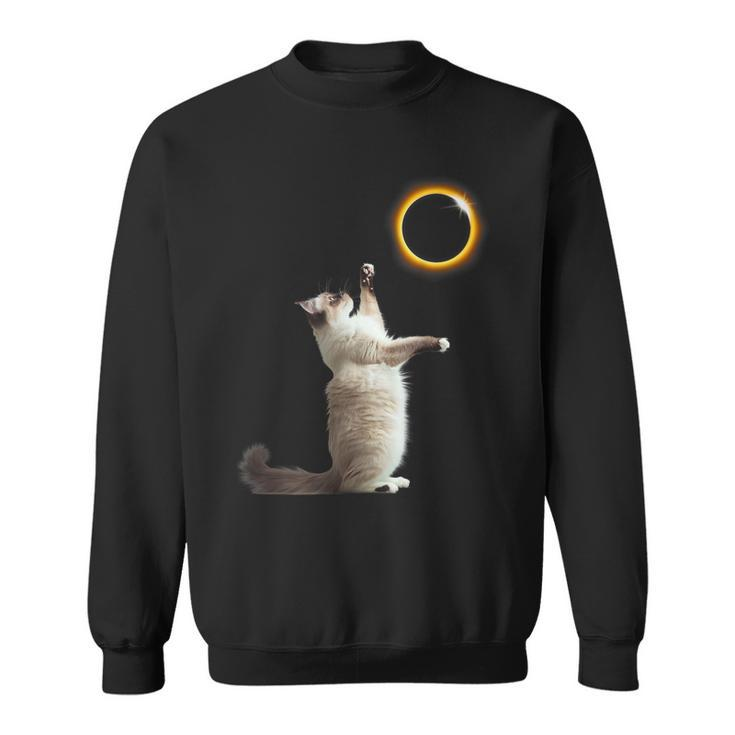 Solar Eclipse 2024 Ragdoll Cat America Totality Sweatshirt