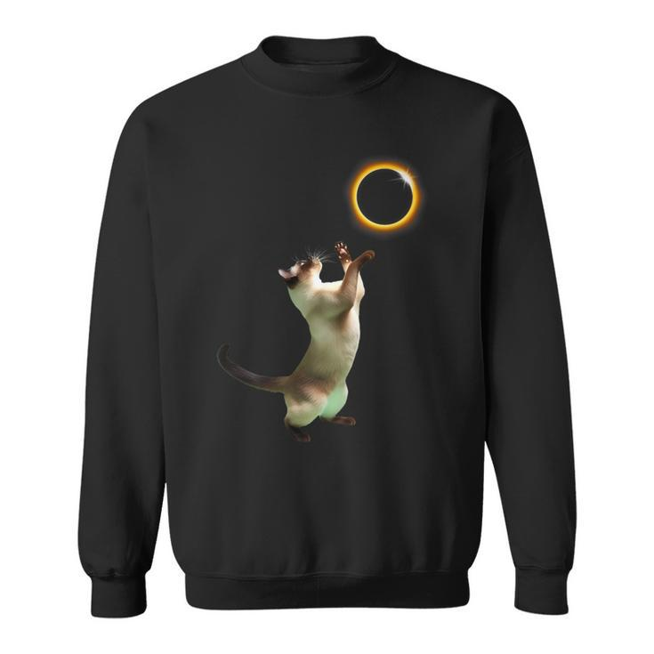 Solar Eclipse 2024 Siamese Cat America Totality Sweatshirt