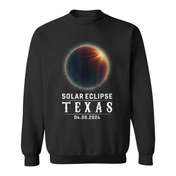 Solar Eclipse 2024 State Texas Total Solar Eclipse Men Sweatshirt