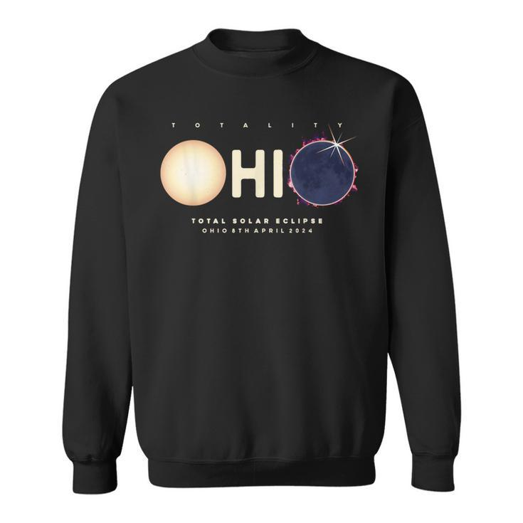 Solar Eclipse 2024 Total Eclipse Ohio North America Graphic Sweatshirt