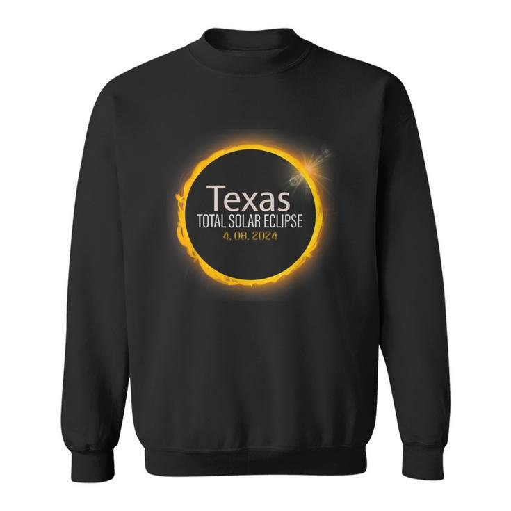 Solar Eclipse 2024 Total Solar Eclipse State Texas Sweatshirt