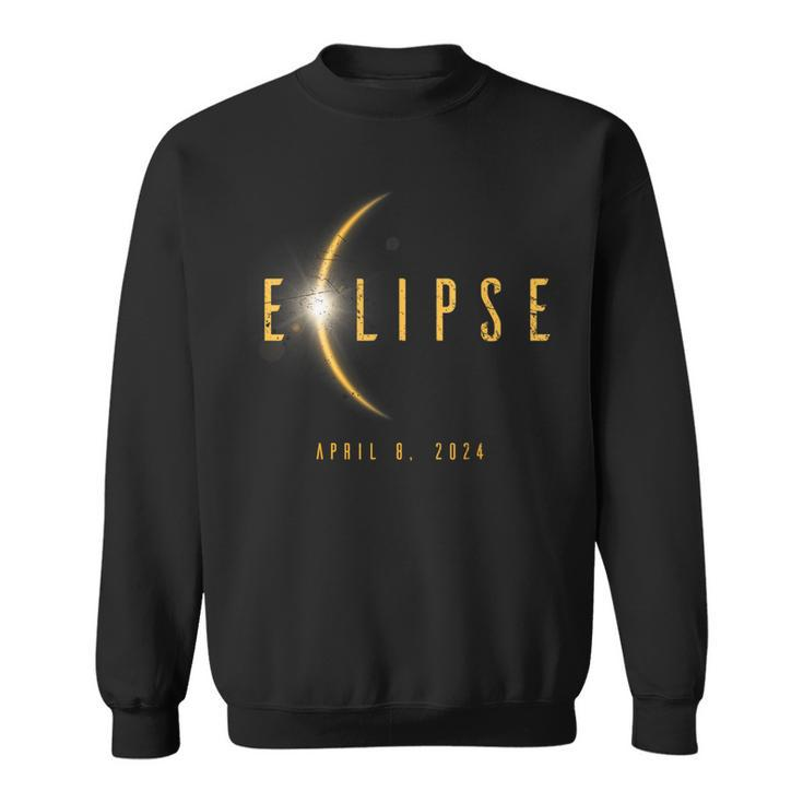 Solar Eclipse 40824 Totality Spring 2024 Astronomy Grunge Sweatshirt