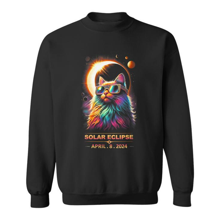 Solar Eclipse April 8 2024 Cats Lovers Sweatshirt