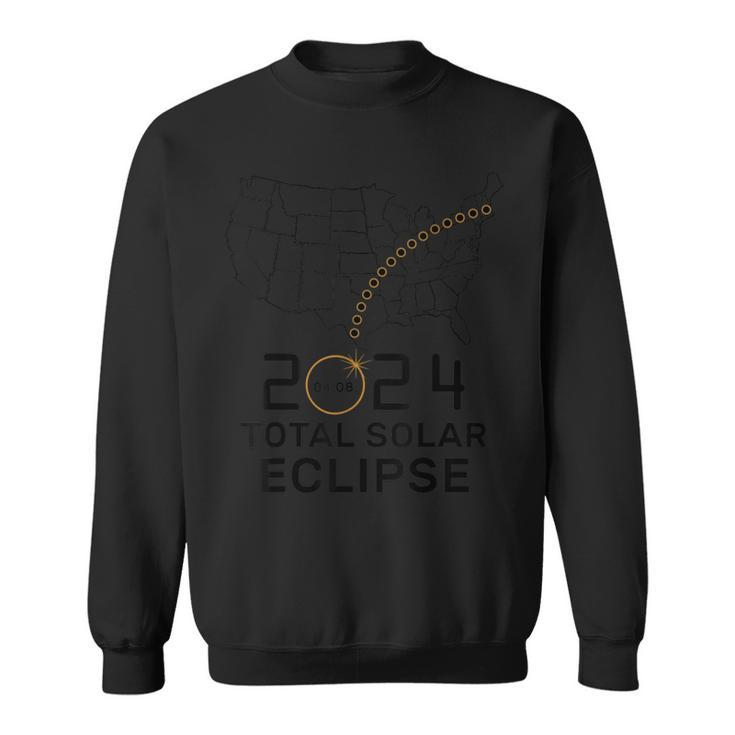 Solar Eclipse April 8 2024 Usa Map Total Solar Eclipse 2024 Sweatshirt