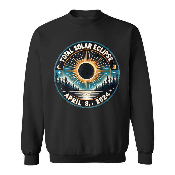 Solar Eclipse Astronomy Vintage 2024 Solar Eclipse Sweatshirt