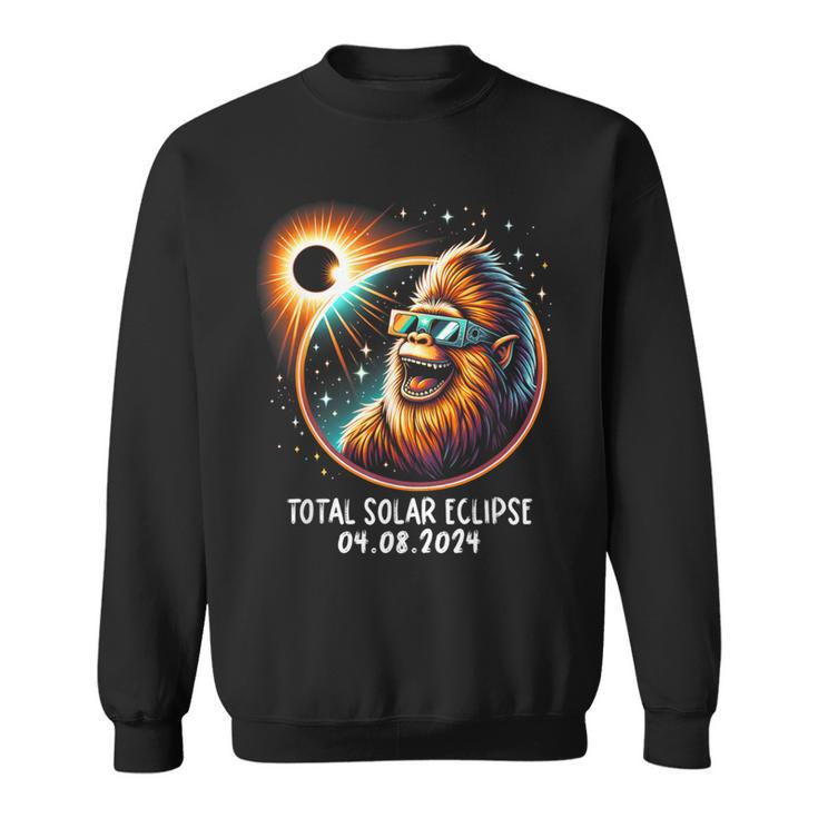Solar Eclipse Bigfoot Wearing Glasses April 8 2024 Sweatshirt