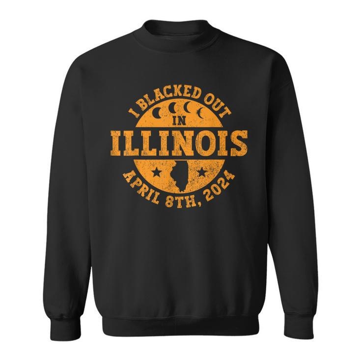 Solar Eclipse I Blacked Out In Illinois April 8Th 2024 Sweatshirt