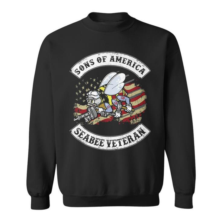 Son Of America Seabee Veteran Sweatshirt