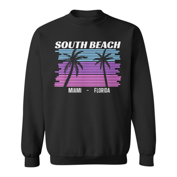 South Beach Souvenir Vintage 80S Miami Beach Florida Sweatshirt