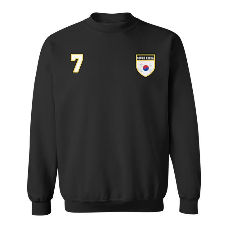 South Korea Number 7 Soccer Flag Football Seven Korean Sweatshirt