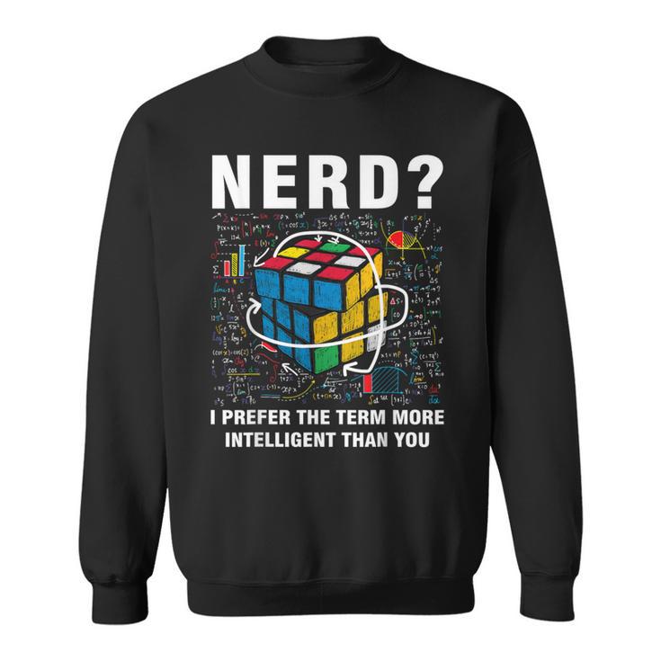 Speed Cubing Nerd Jokes Speed Cubing Math Sweatshirt