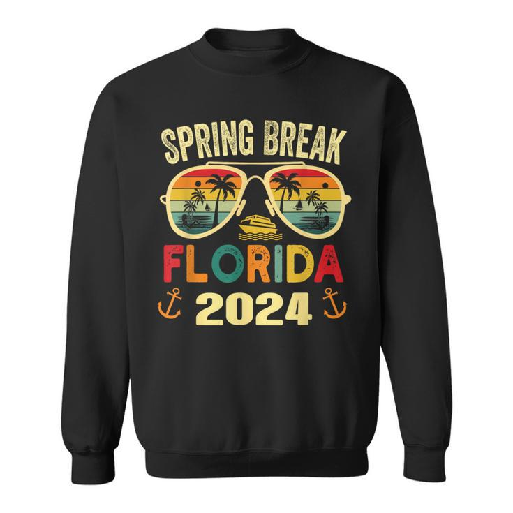 Spring Break 2024 Florida Spring Break And Cool Sunglasses Sweatshirt
