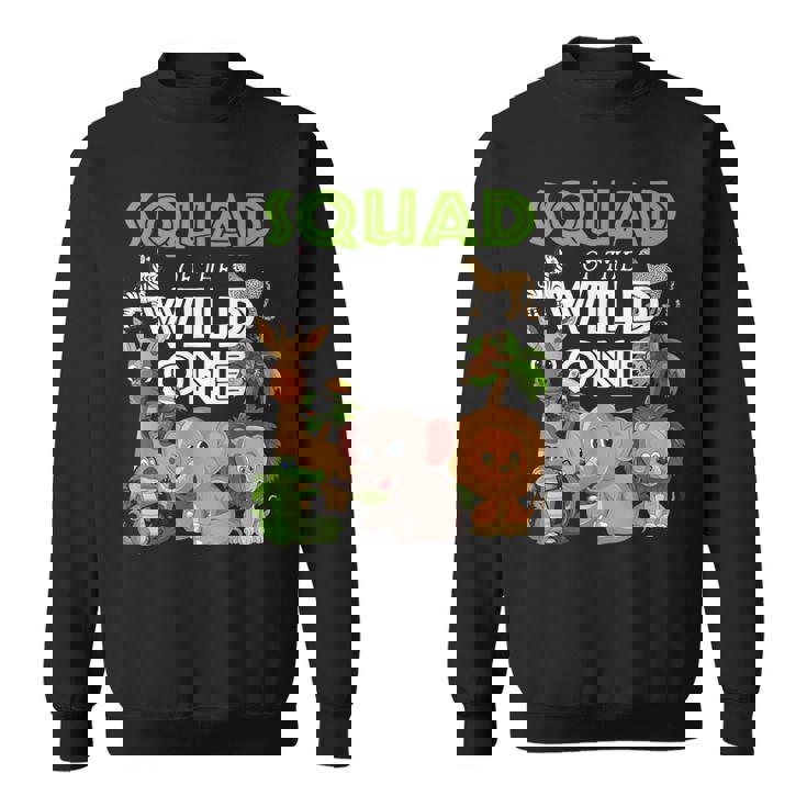 Squad Of The Wild One Zoo Birthday Safari Jungle Animal Sweatshirt