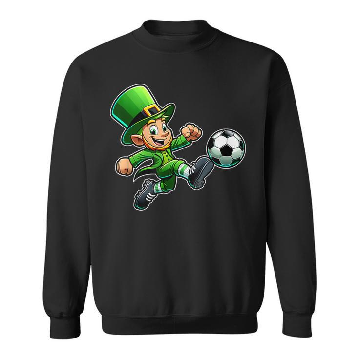 St Patrick's Day Irish Leprechaun Soccer Team Player Sweatshirt