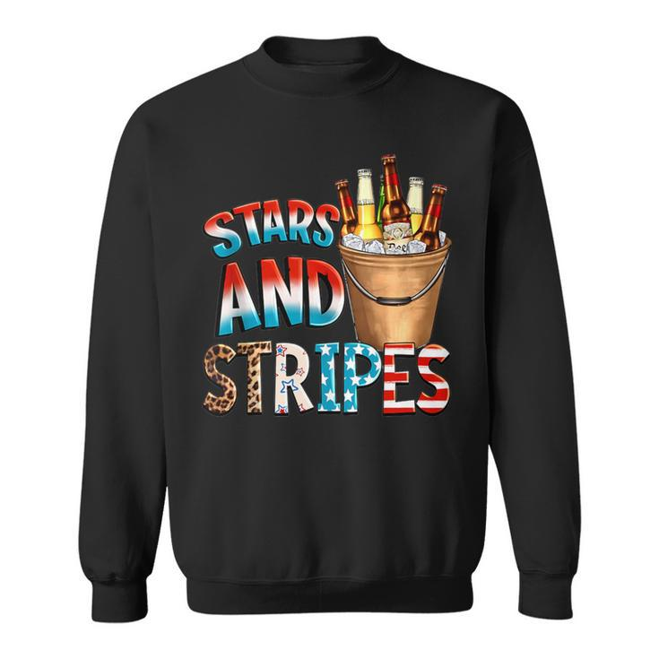 Stars And Stripes Beer Drinking 4Th Of July Independence Day Sweatshirt