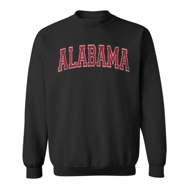 State Of Alabama Varsity Style Text Bama Pride State Flag Sweatshirt