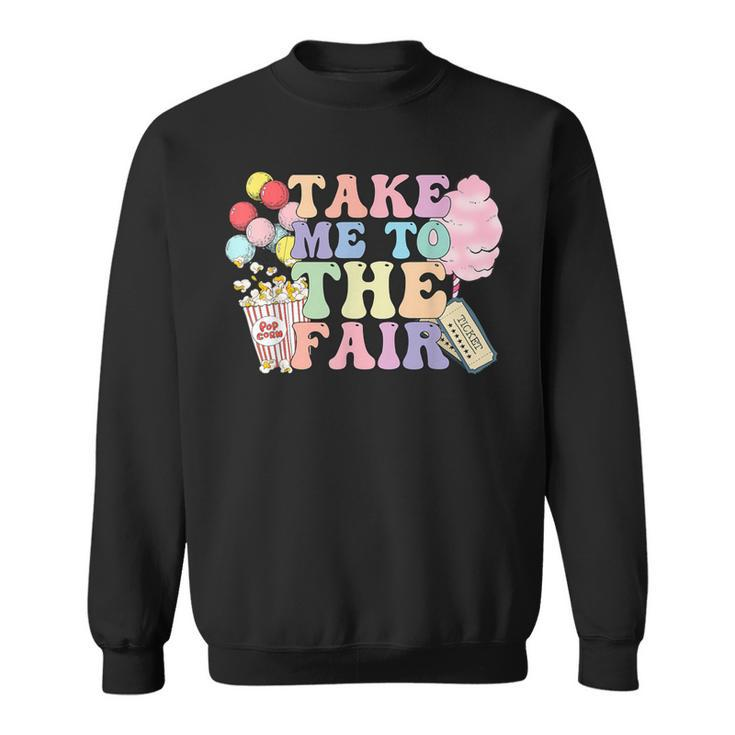 Take Me To The State Fair With Cotton Candy And Pop Corn Sweatshirt