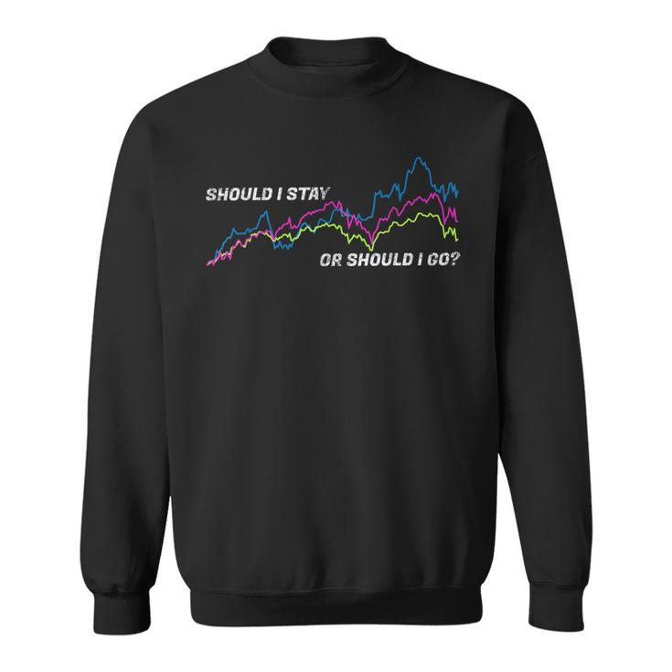 Should I Stay Or Should I Go Stock Market Volatility Panic Sweatshirt