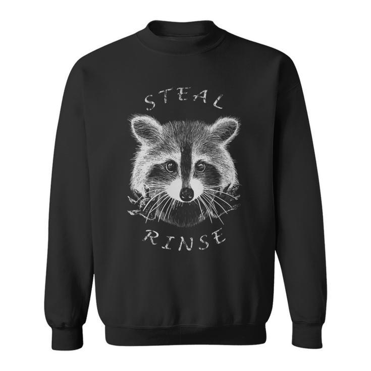 Steal And Rinse Code Of Conduct Raccoon Face Apparel Sweatshirt