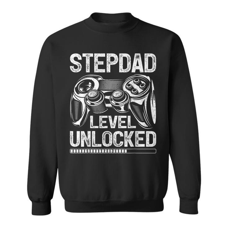 Stepdad Level Unlocked Video Gamer Father's Day Sweatshirt