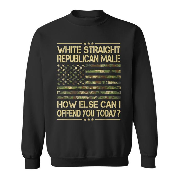 Straight White Republican Male American Flag Patriotic Sweatshirt