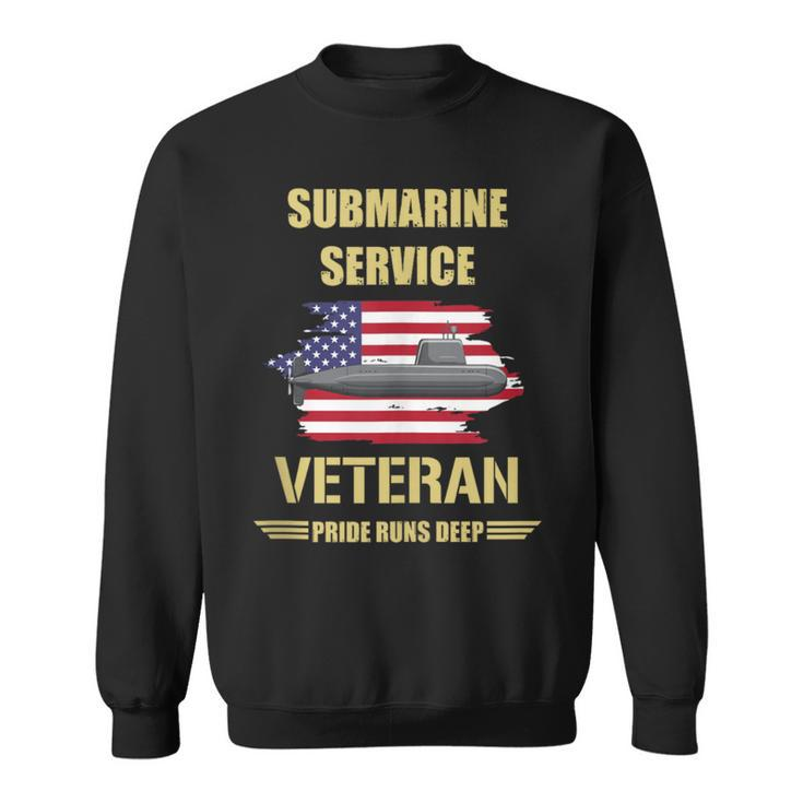 Submarine Service Veteran Pride Runs Deep Veterans Day Sweatshirt