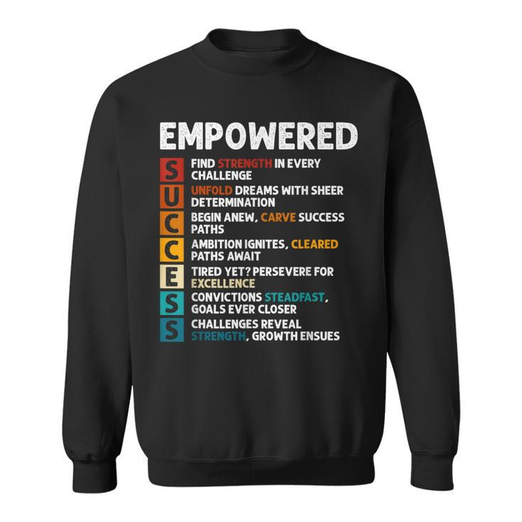 Success Definition Motivational Quote Affirmations Sweatshirt