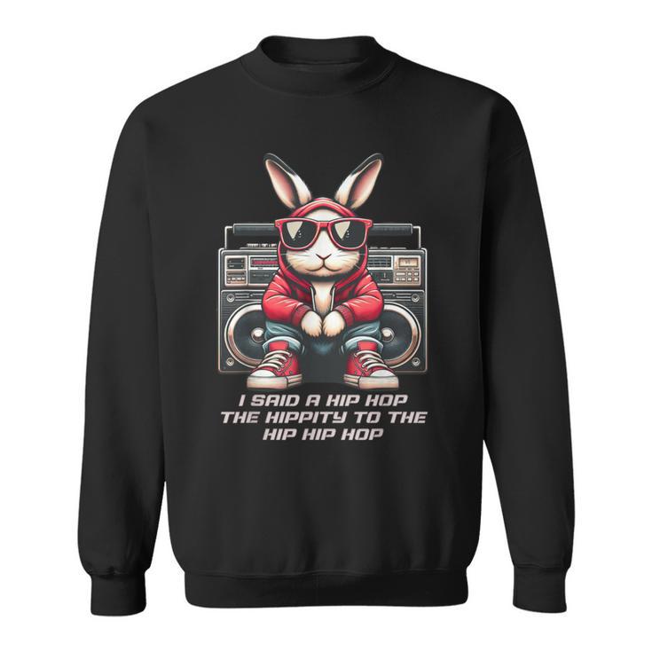 Sunglass Bunny Hip Hop Hippity Easter Womens Sweatshirt