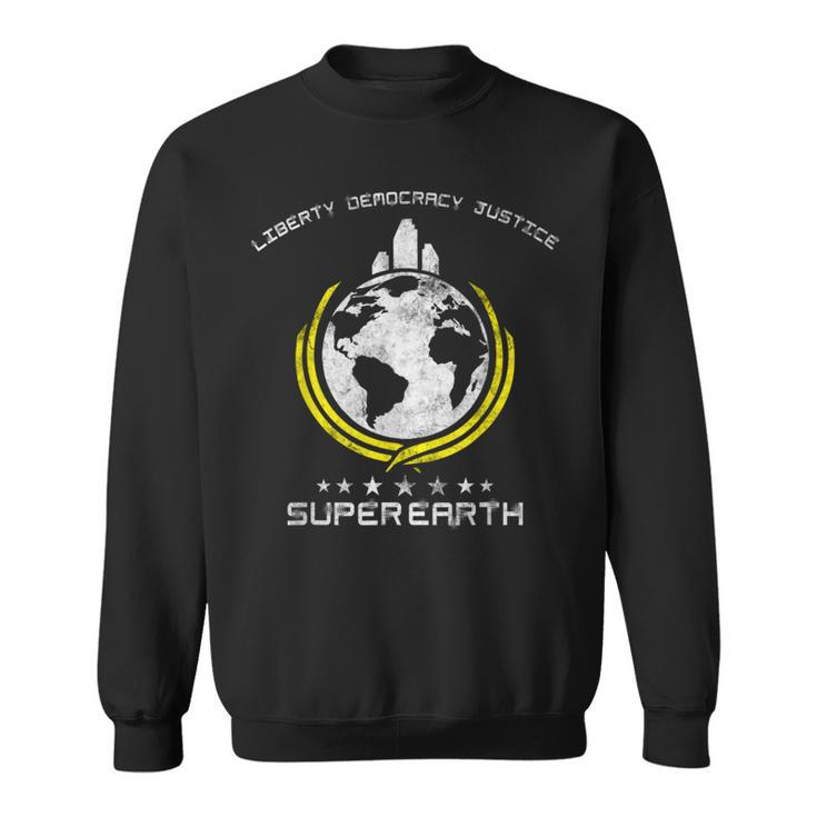 Super Earth Diving Into Hell For Liberty Hell Of Diver Sweatshirt