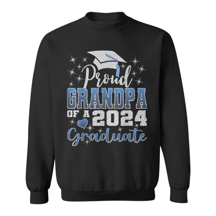Super Proud Grandpa Of 2024 Graduate Awesome Family College Sweatshirt