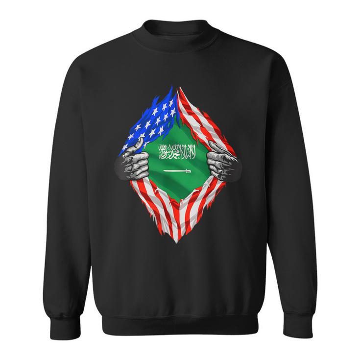 Super Saudi Arabian Heritage Proud Saudi Arabia Roots Flag Sweatshirt