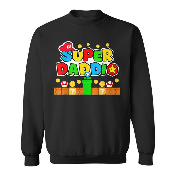 Superdaddio Gamer Dad Fathers Day Video Game Lover Sweatshirt