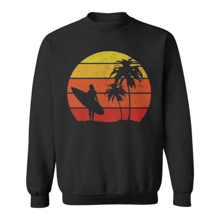 Surfer Vintage Surfing Surf Beach Sweatshirt