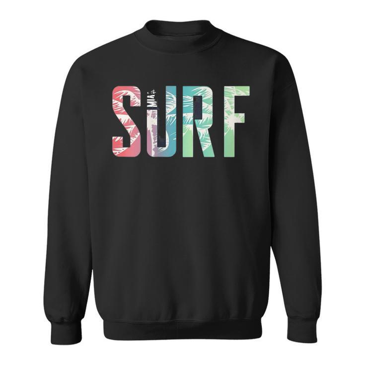 Surfer Surfboard Surf Club Retro Vintage Hawai Beach Sweatshirt