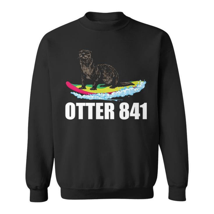 Surfing Otter 841 California Sea Otter 841 Surfer Sweatshirt