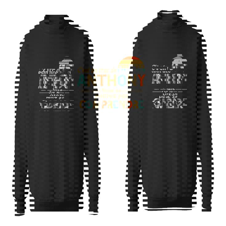 Sweater Unisexe Anthony Unique, C'est un Truc de Anthony Design Coucher de Soleil