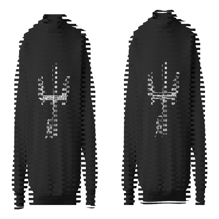 Sweater Unisexe Guitare Croisée, Design Détaillé pour Amateurs de Musique