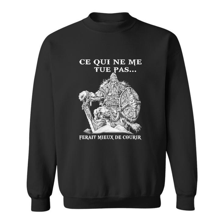 Sweatshirt Viking – Design Guerrier Mythologie Nordique – Coupe Classique, Col Tissé – 241 G – Pour Femme – Style Aventurier Et Intrépide