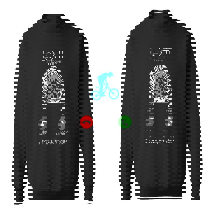 T-shirt à manches longues Le VTT m'appelle Montagne Cyclisme