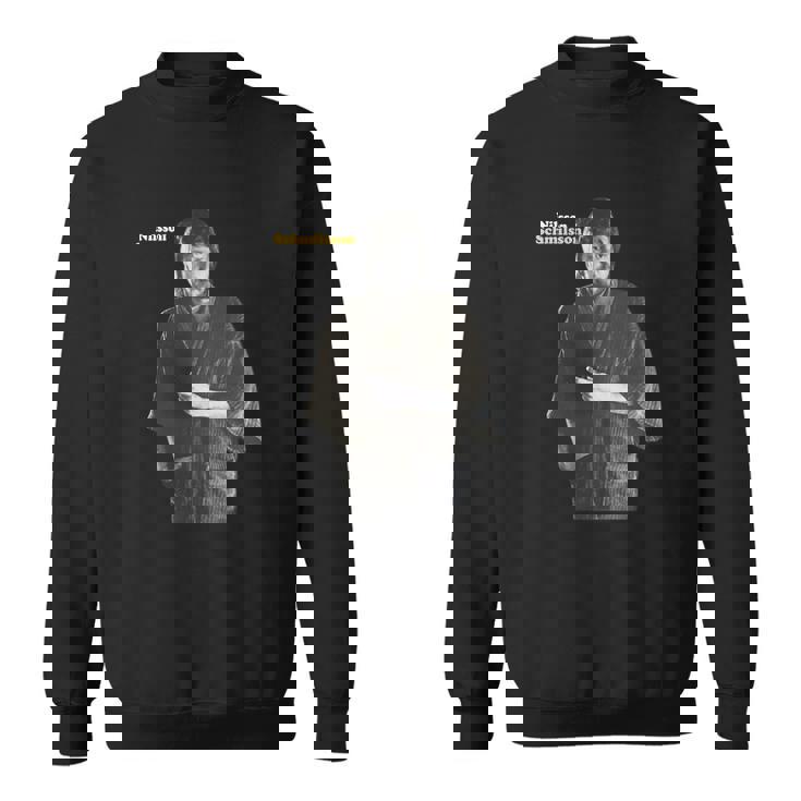Sweater Unisexe Noir Design Papier en Main, Mode Casual pour Fans