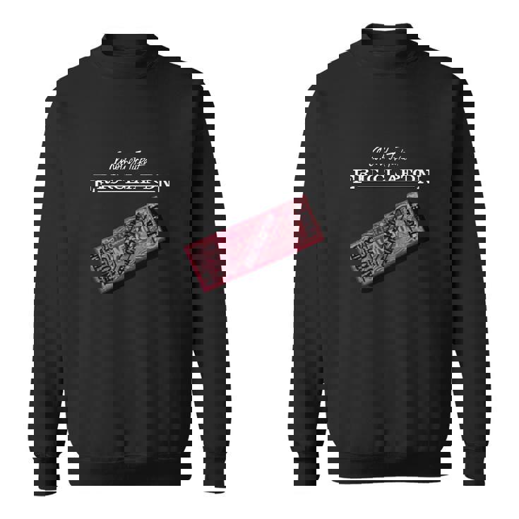 Sweater Unisexe Noir Eric Clapton, Design Billet de Concert pour Fans