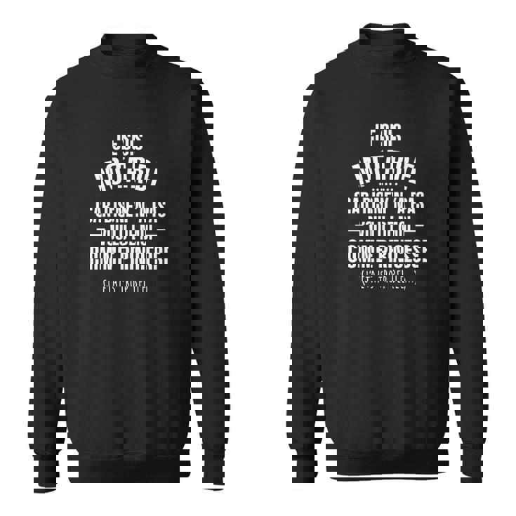 Sweater Unisexe Noir Je Suis Motarde, Pas Princesse Disney Humour Moto