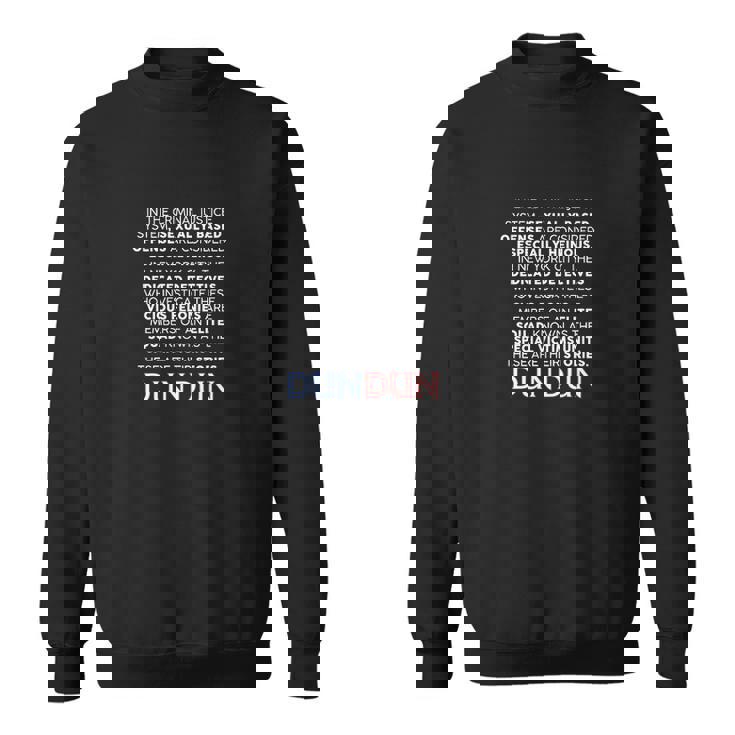 Sweater Unisexe Noir Unité Victimes Spéciales, Texte Série Culte DUN DUN