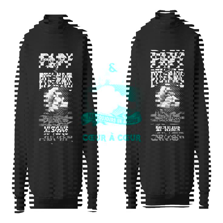 Sweater Unisexe Papy & Petits-Enfants, Famille Heureuse Ensemble